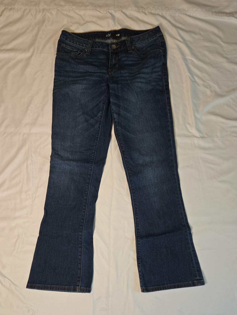 VS Love Dark Blue Flare Jeans, Size 10